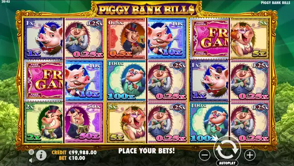 Piggy Bank Bills gameplay