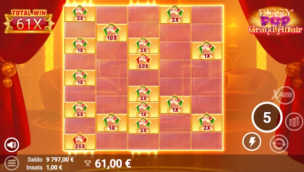 PiggyPop Grand Affair bonus game
