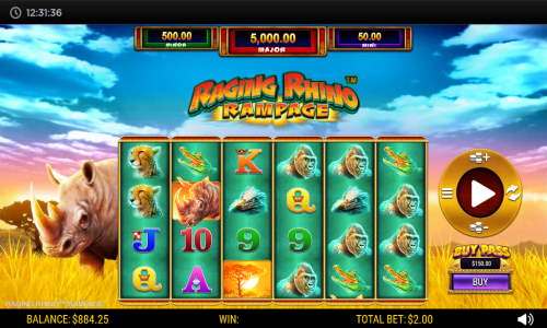 Raging Rhino Rampage gameplay