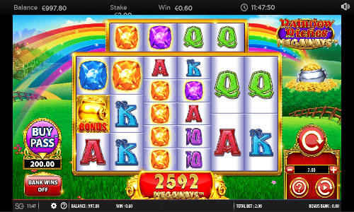 Rainbow Riches Megaways gameplay