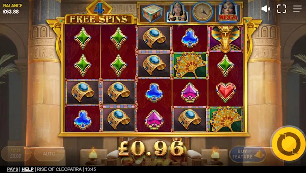 Rise of Cleopatra bonus game