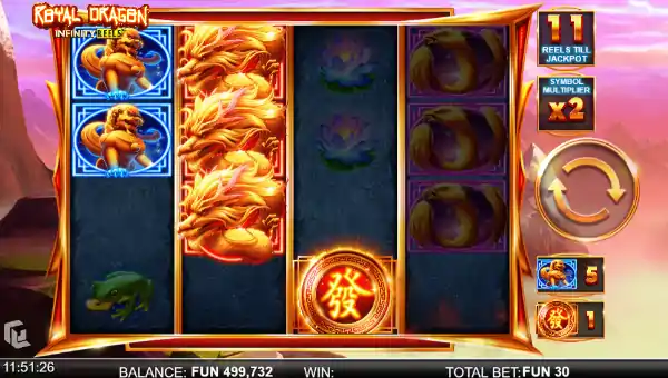 Royal Dragon Infinity Reels gameplay