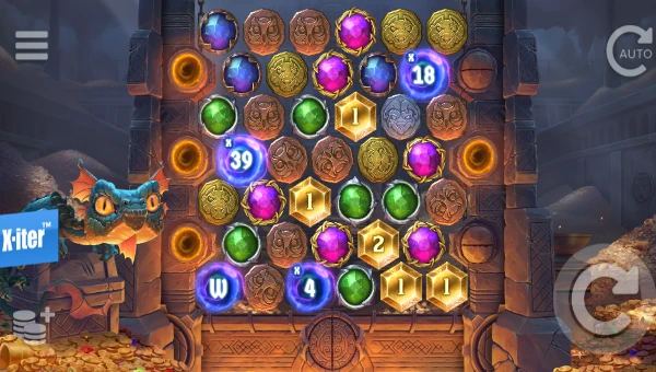 Ryze 2 base game screenshot showing reels and features