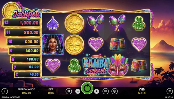 Samba Jackpots gameplay