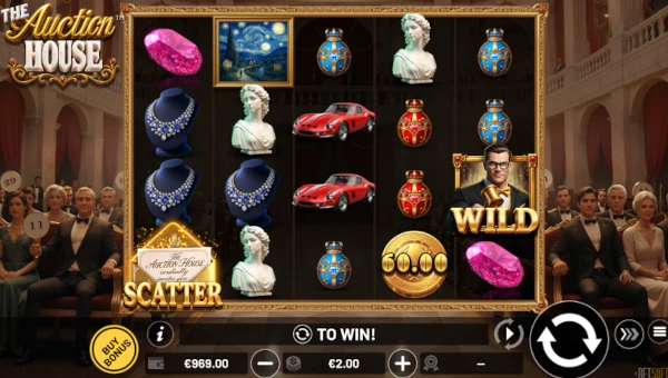 The Auction House base game screenshot showing reels and features