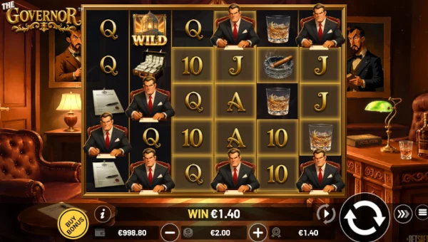 The Governor base game screenshot showing reels and features