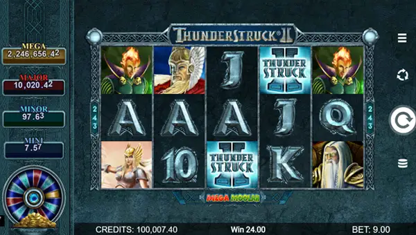 Thunderstruck 2 Mega Moolah gameplay