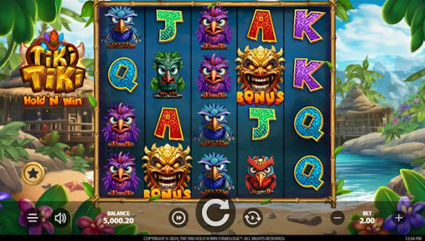 Tiki Tiki Hold N Win gameplay