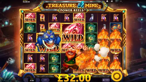 Treasure Mine Power Reels gameplay