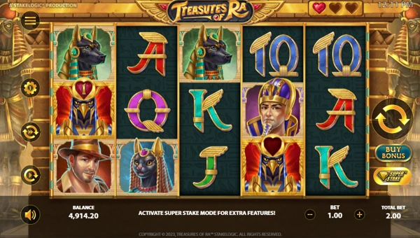 Treasures of Ra gameplay