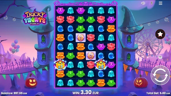 Tricky Treats Slot Base Game Tricky Treats base game screenshot showing reels and features