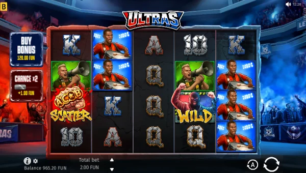 Ultras base game screenshot showing reels and features