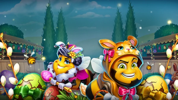 Wild Swarm 3 Chocolate Eggs base game screenshot showing reels and features