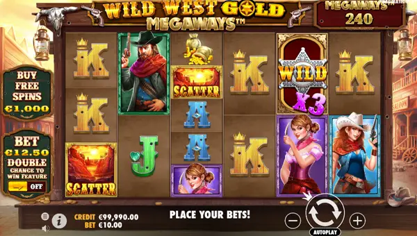 Wild West Gold Megaways gameplay