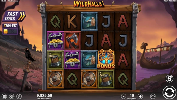 Wildhalla base game screenshot showing reels and features