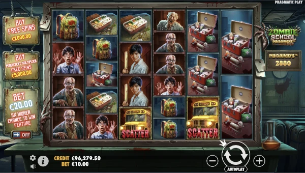 Zombie School Megaways gameplay
